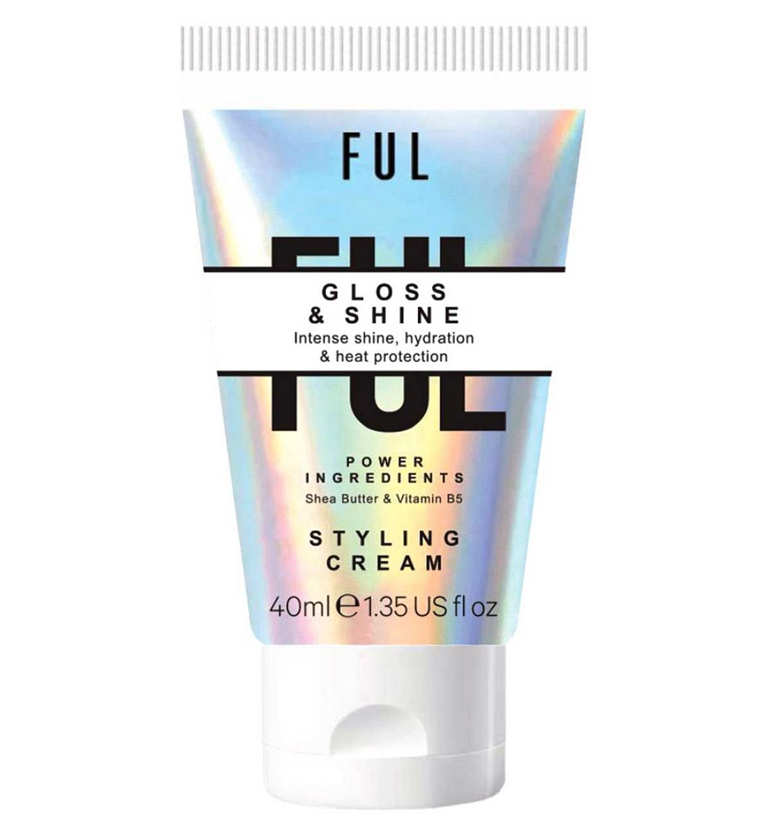 FUL Gloss And Shine Styling Cream 40Ml - Lightweight Anti-Frizz, Heat Protection, Hydration & Radiant