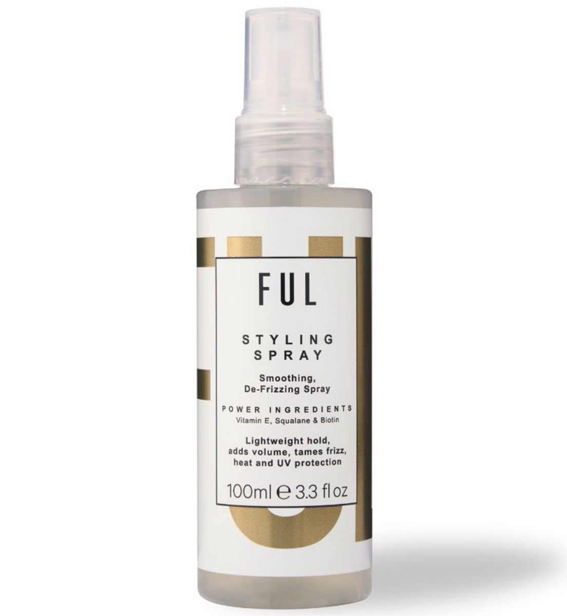 FUL Styling Spray 100Ml - Heat Protectant & Volumising Mist For Frizz-Free Daily