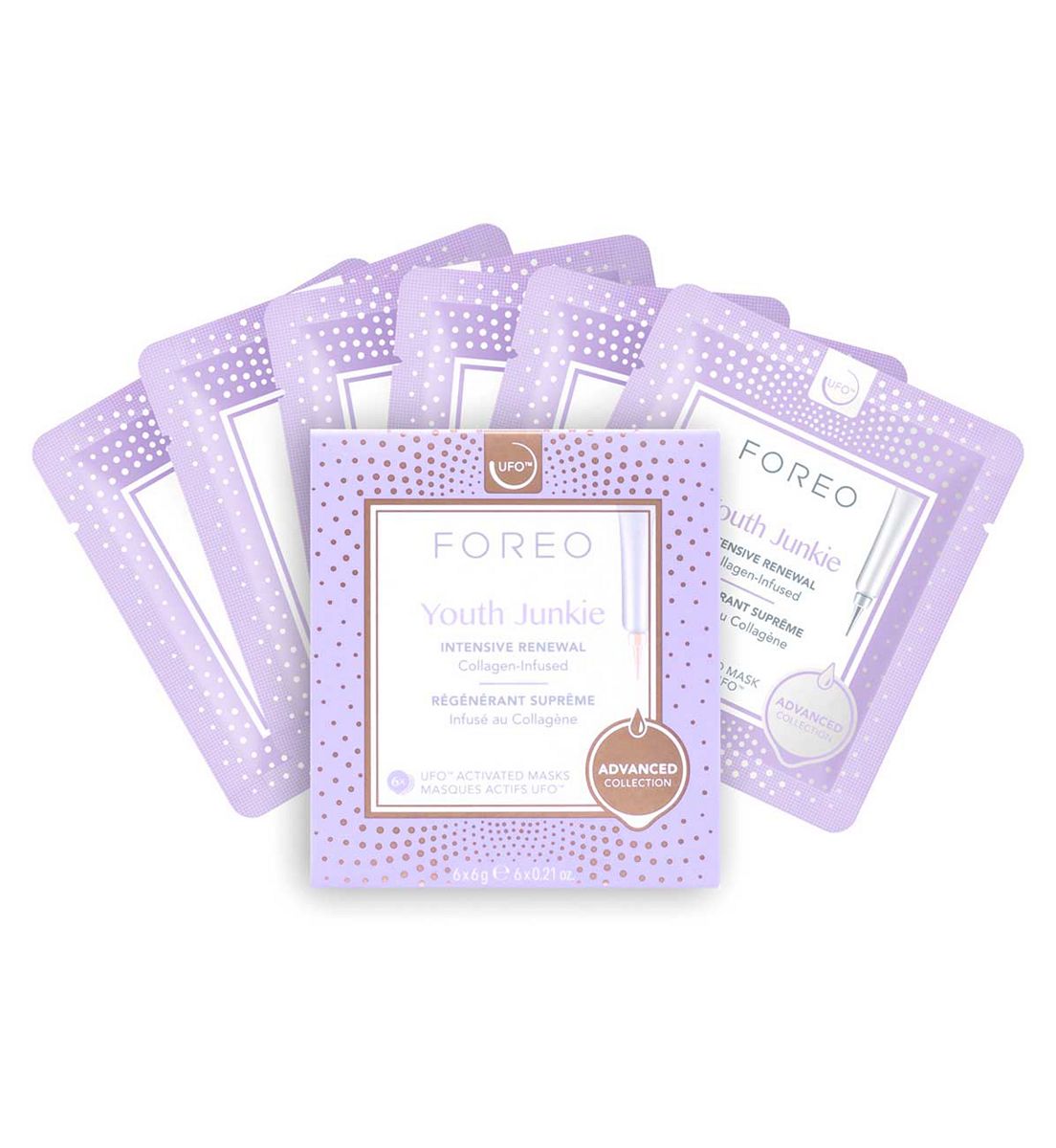 Foreo Youth Junkie Ufo™ Activated Intense Renewal Face Masks For Dry Skin With Fine Lines