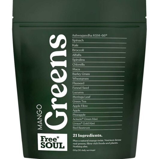 Free Soul Mango Greens Superfood Powder Pouch 150g