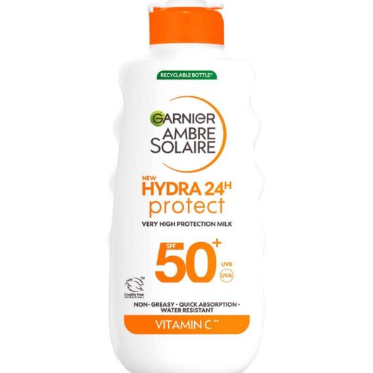 Garnier Ambre Solaire Hydra 24H Protect Spf50 Sun Cream Lotion 175ml