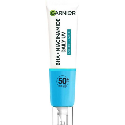 Garnier Br/> Daily Uv Niacinamide, Bha & Aha, Invisible + Matte - Anti-Imperfection Fluid Spf50+, 40ml, 50ml
