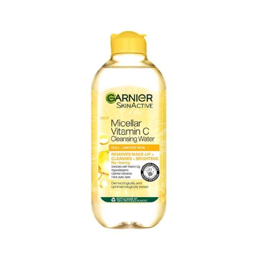 Garnier Micellar Vitamin C Water, Gentle Face Cleanser & Makeup Remover, Brightening Formula, 400ml