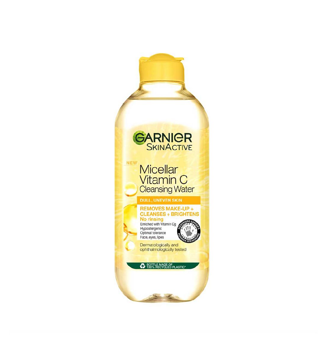 Garnier Micellar Vitamin C Water, Gentle Face Cleanser & Makeup Remover, Brightening Formula, 400ml