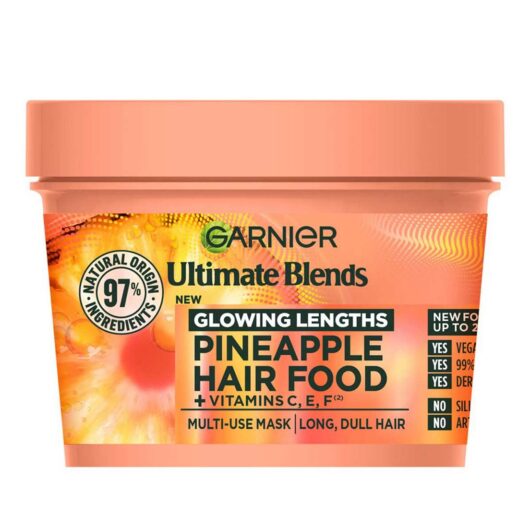 Garnier Ultimate Blends Glowing Lengths Pineapple & Amla Hair Food 3-In-1 Mask Treatment 400ml
