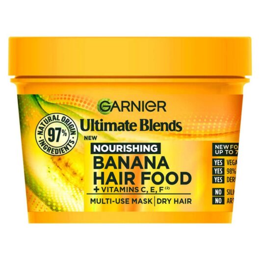 Garnier Ultimate Blends Hair Food, Banana 3-In-1 Dry Mask Treatment, 400ml