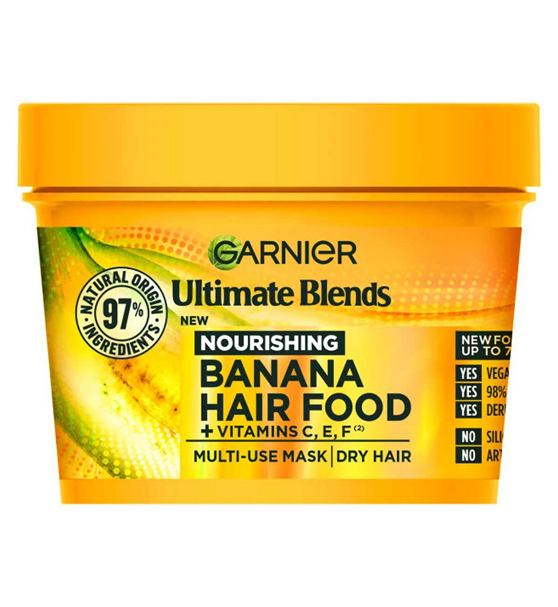 Garnier Ultimate Blends Hair Food, Banana 3-In-1 Dry Mask Treatment, 400ml