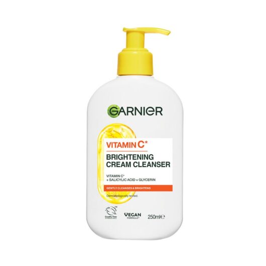 Garnier Vitamin C Brightening Cream Cleanser Hydrates Brightens And Cleanses For Glowing Skin250 ml, 250ml
