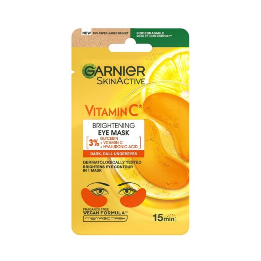 Garnier Vitamin C Brightening Eye Mask With 3% Glycerin And Hyaluronic Acid 5g