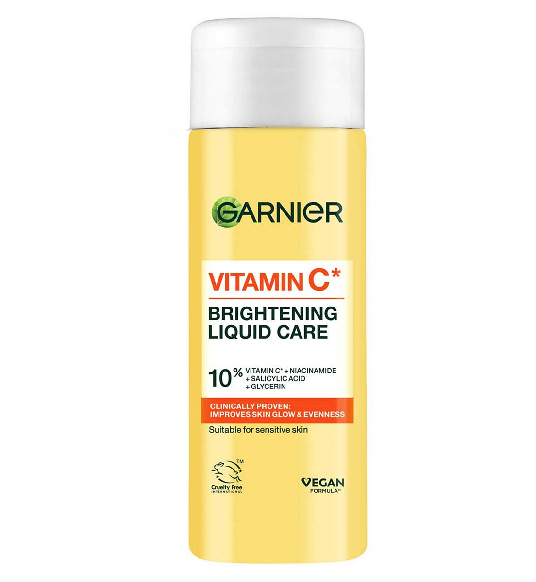 Garnier Vitamin C Brightening Liquid Care, 10% Glycerin, Niacinamide, & Salicylic Acid 120ml