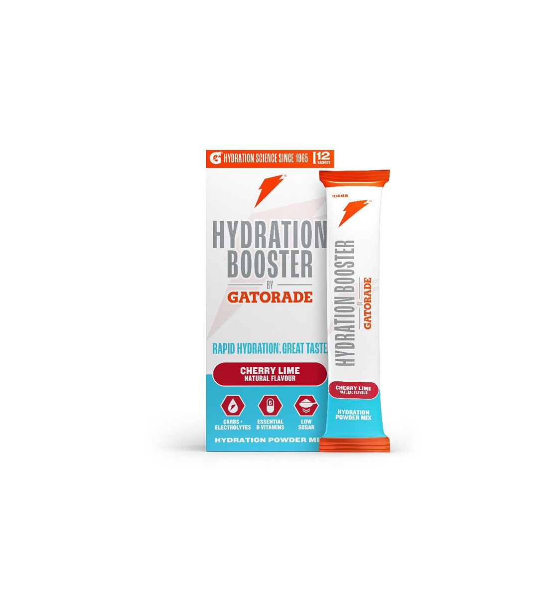 Gatorade Hydration Booster Electrolytes Powder Sachets Cherry Lime Multipack 12 X 13.5g