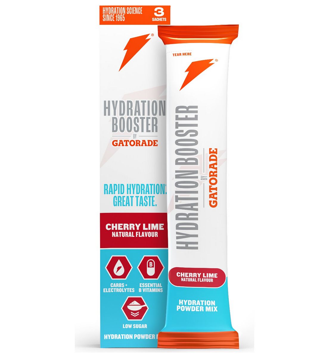Gatorade Hydration Booster Electrolytes Powder Sachets Cherry Lime Multipack 3 X 13.5g