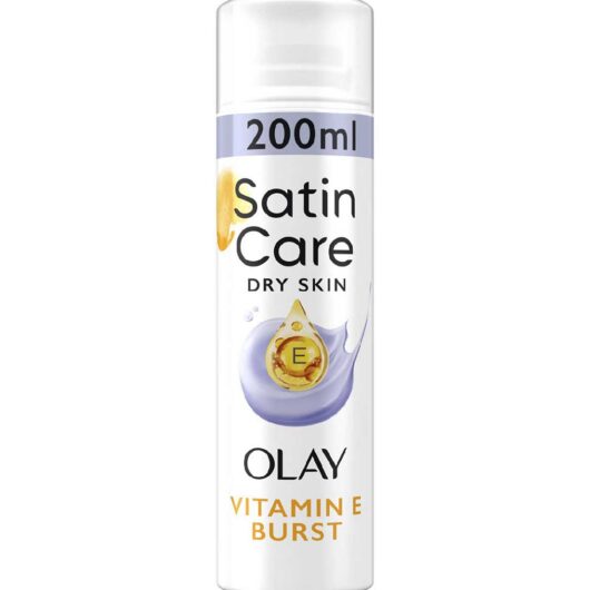 Gillette Venus Satin Care Shaving Gel For Dry Skin With Olay & Vitamin E -200 ml, 200ml
