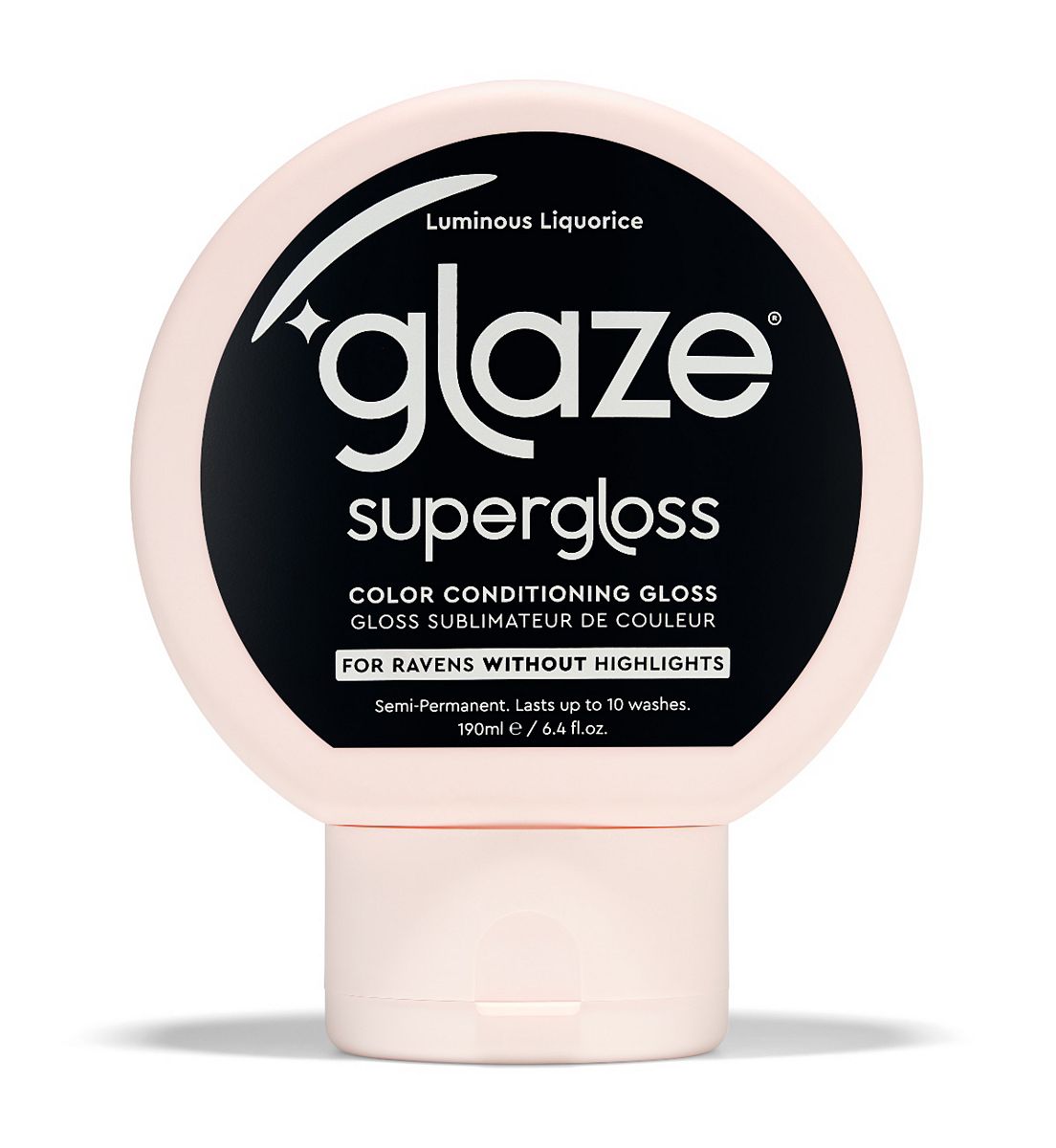 Glaze Supergloss Color Conditioning Hair Gloss Luminous Liquorice For Instant Shine 190ml