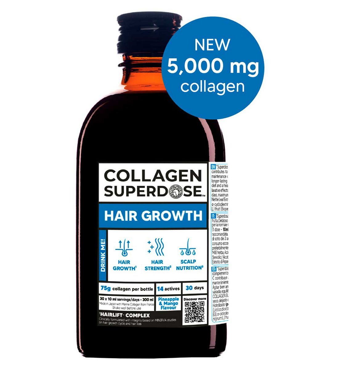 Gold Collagen Superdose Hair Growth Liquid Supplement 300ml
