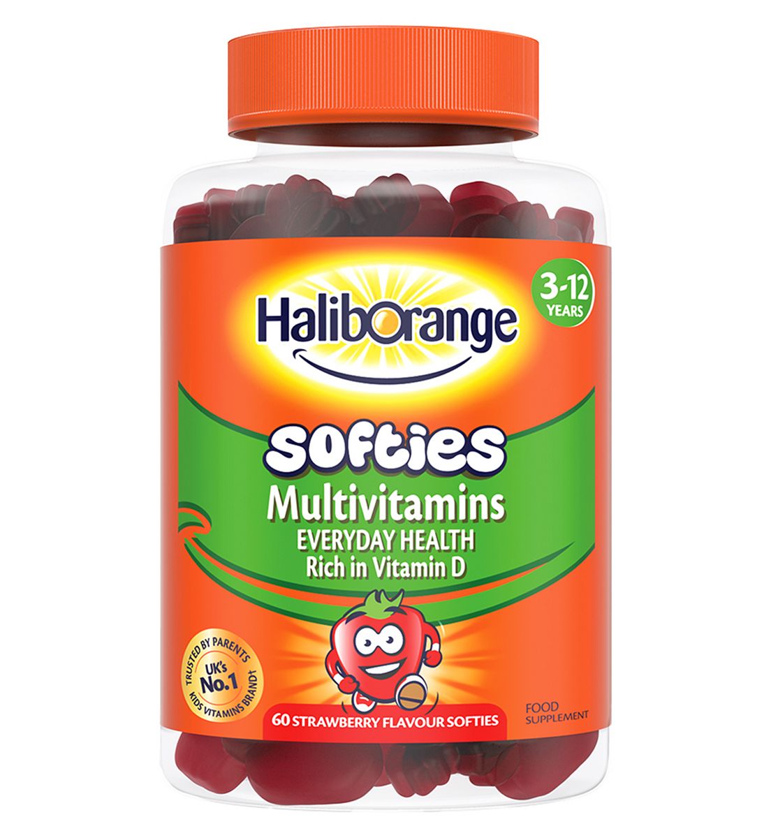 Haliborange 3-12 Years Multivitamins Everyday Health - 60 Strawberry Flavour Softies