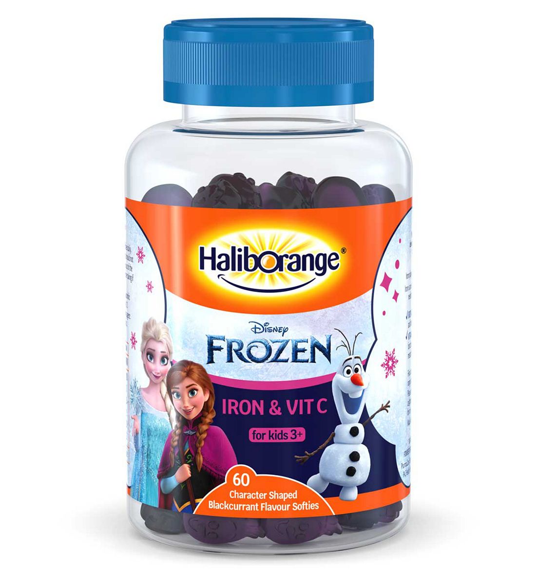 Haliborange Disney Frozen Iron & Vit C, 60 Blackcurrant Flavour Softies