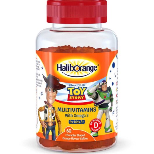 Haliborange Disney Toy Story Multivitamins With Omega 3, 60 Orange Flavour Gummies