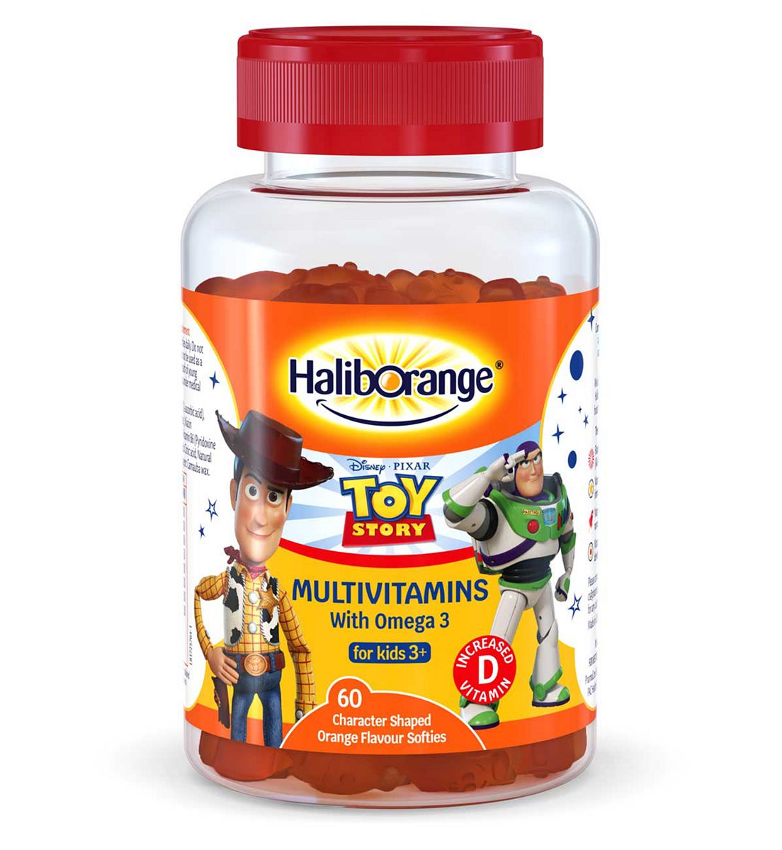 Haliborange Disney Toy Story Multivitamins With Omega 3, 60 Orange Flavour Gummies