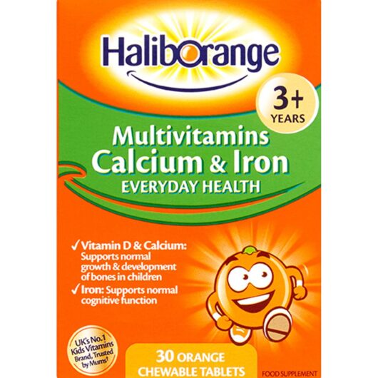 Haliborange Kids Multivitamins Calcium & Iron 3+Yrs - 30 Orange Flavour Chewable Tablets
