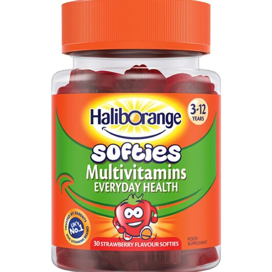 Haliborange Multivitamin Fruit Softies For Kids 3-12Yrs - 30 Strawberry Shapes