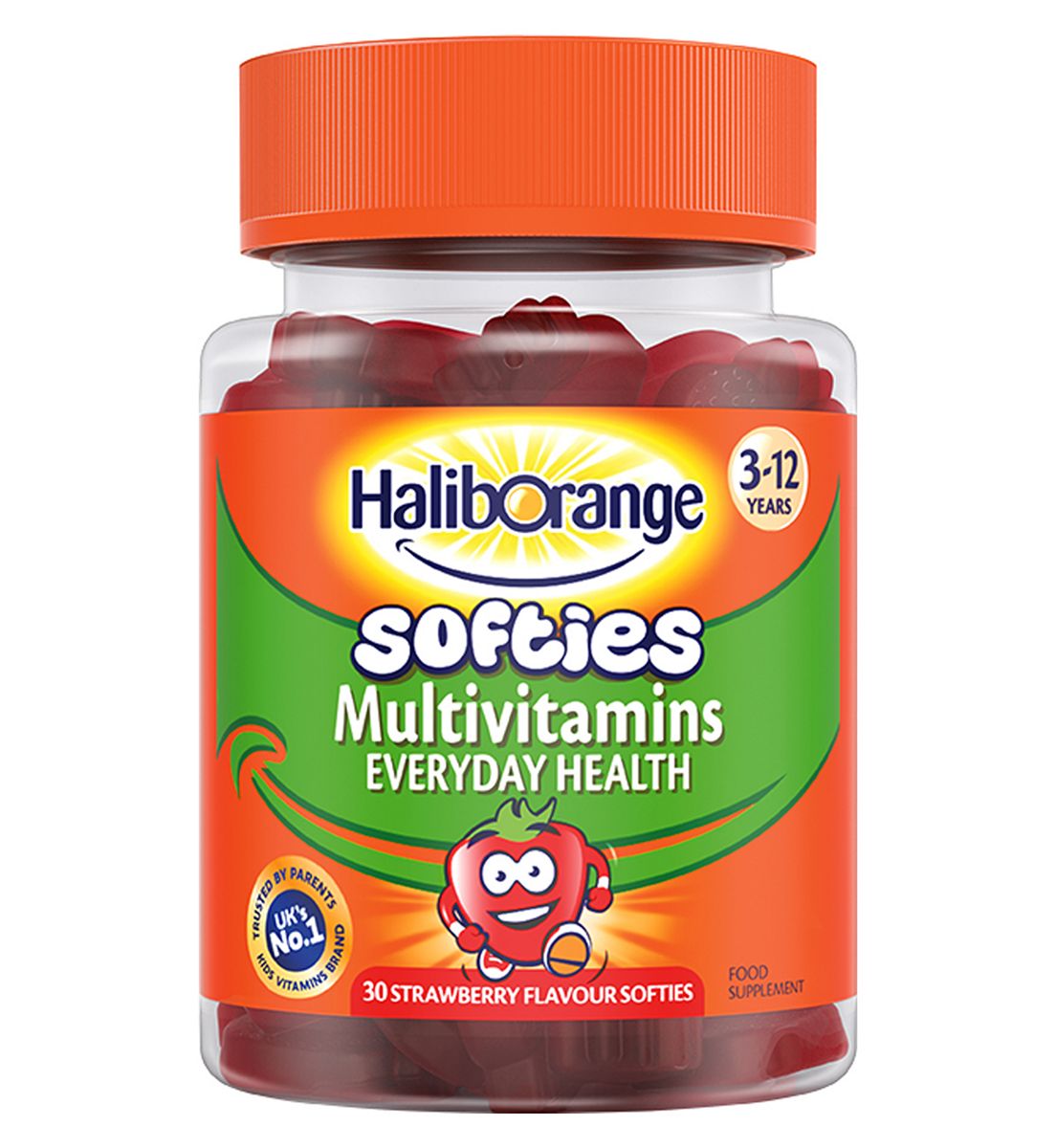Haliborange Multivitamin Fruit Softies For Kids 3-12Yrs - 30 Strawberry Shapes