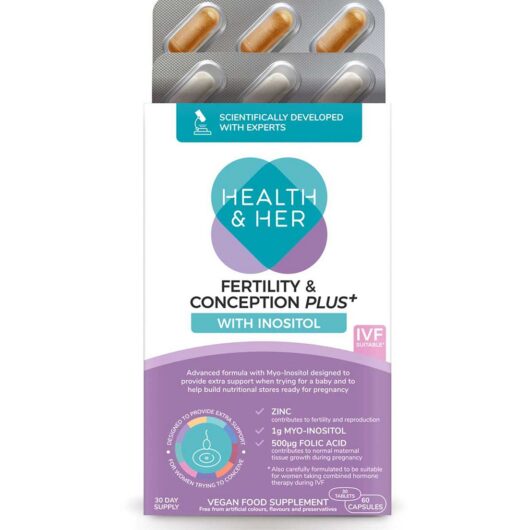 Health & Her Fertility & Conception Plus+ Multi-Nutrient Support - 60 Capsules 30 Day Supply
