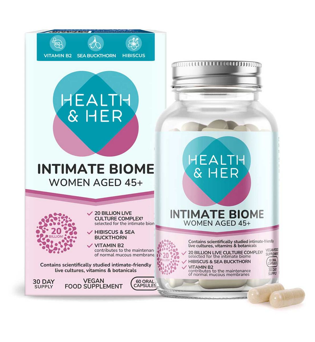 Health & Her Intimate Biome Women 45+ 60 Supplements