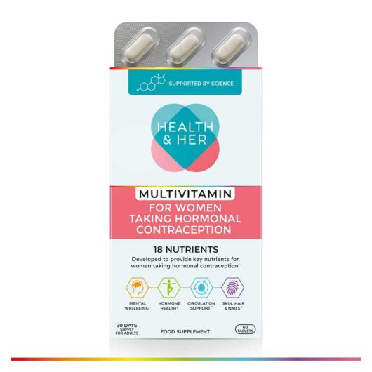 Health & Her Multivitamin For Women Taking Hormonal Contraception - 60 Tablets