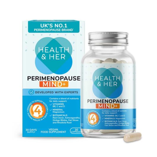 Health & Her Perimenopause Mind+ Multi-Nutrient Support Supplement Caspules - 30 Capsules
