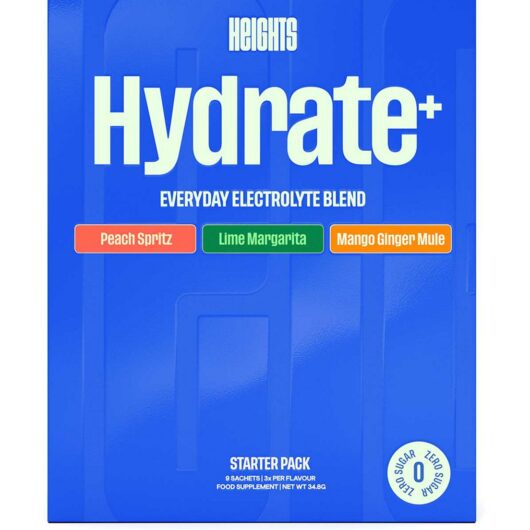 Heights Hydrate+ Starter Pack Electrolyte Powder 9 Sachets