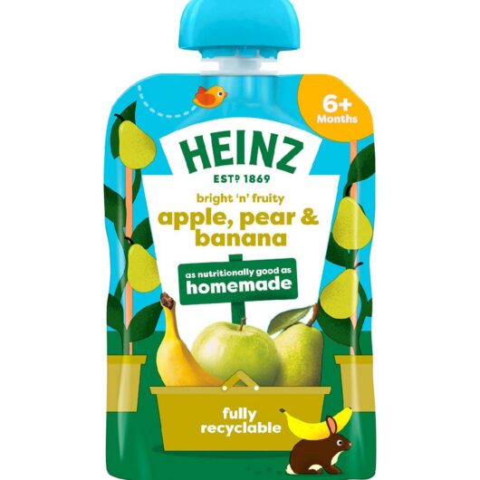 Heinz Apple Pear & Banana Pouch, 4+ Months