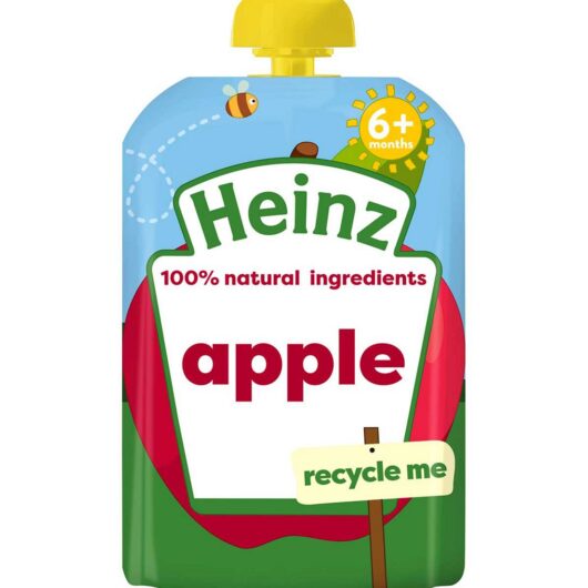 Heinz Baby Fruit Pouch Aple 6+ Mnth 100g