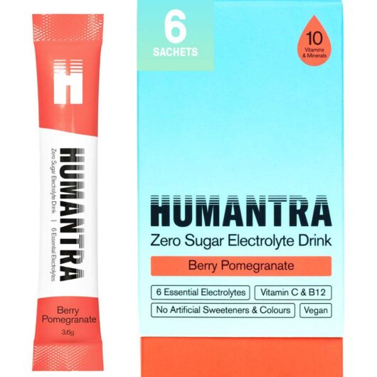 Humantra Berry Pomegranate Electrolyte Powder 6 X 3.6G Sachets
