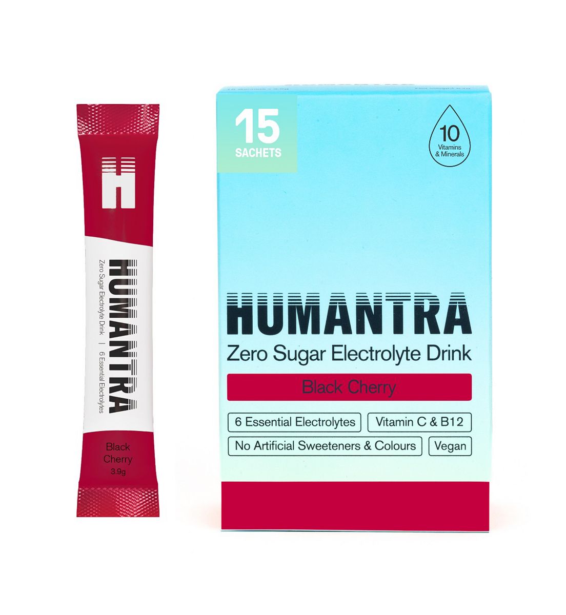 Humantra Black Cherry Electrolyte Powder 3.9g - 15 Sachets