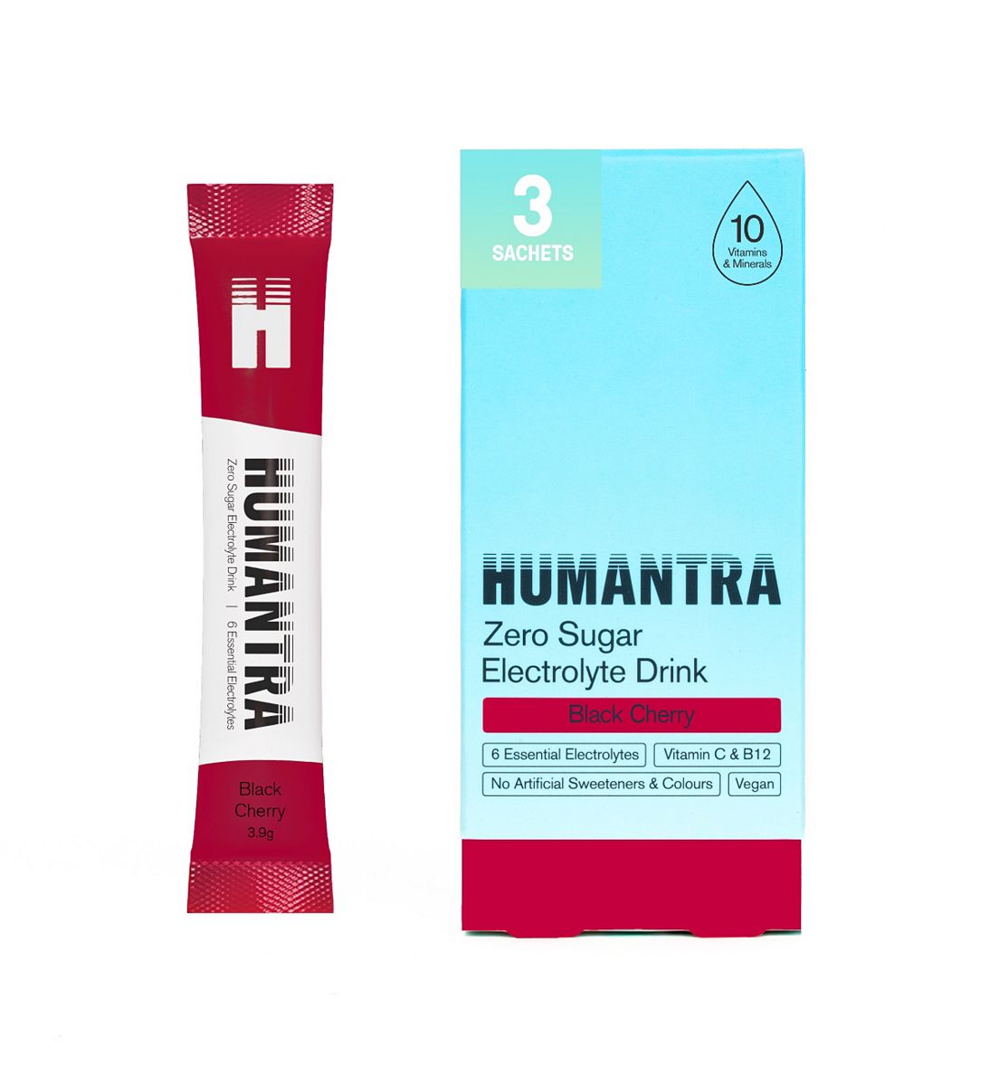 Humantra Black Cherry Electrolyte Powder 3.9g - 3 Sachets