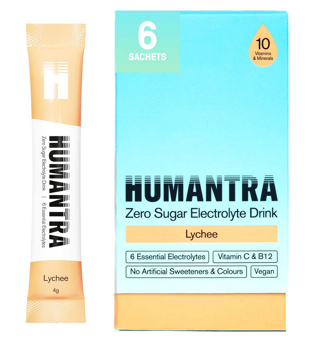 Humantra Lychee Electrolyte Powder 6 X 4G Sachets