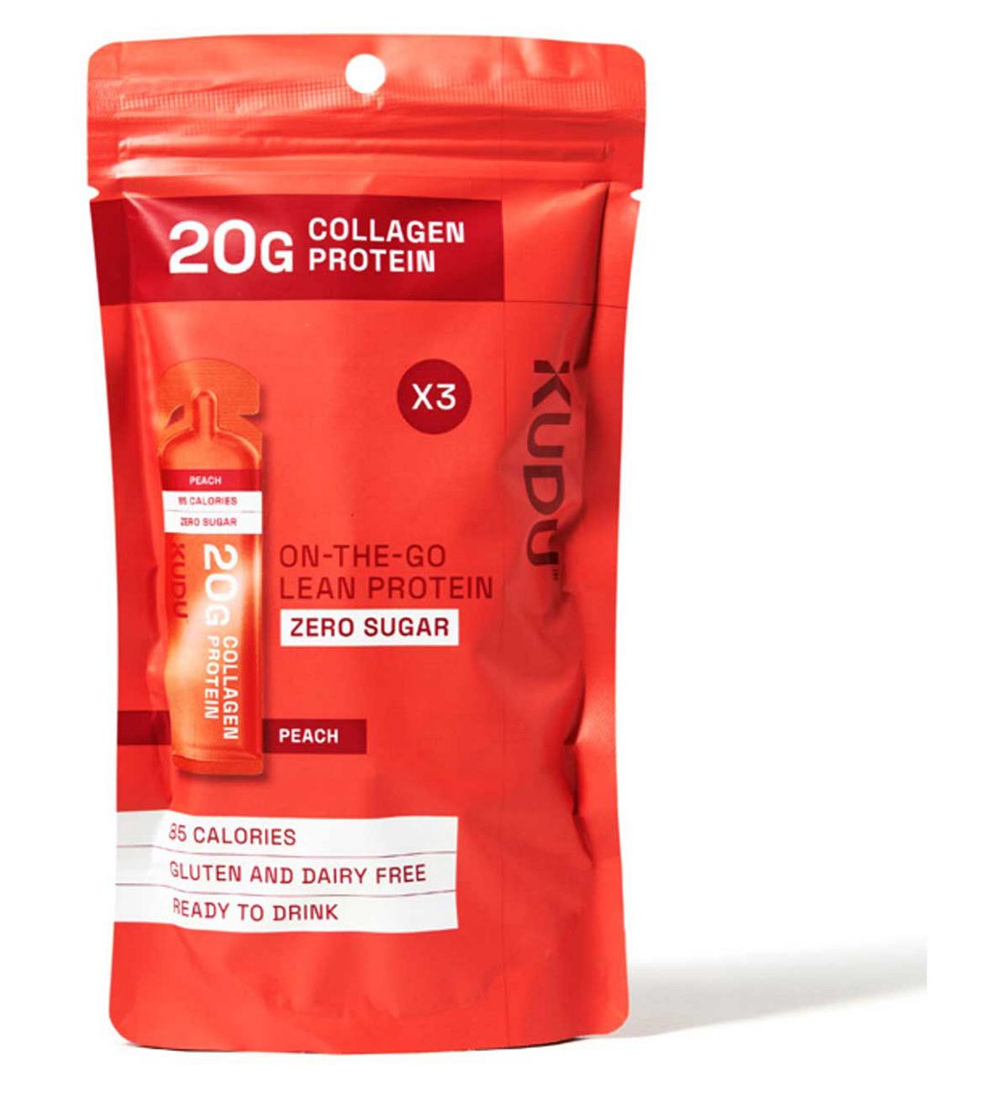 Kudu Collagen Protein Sachet Peach Flavour 63G 3S