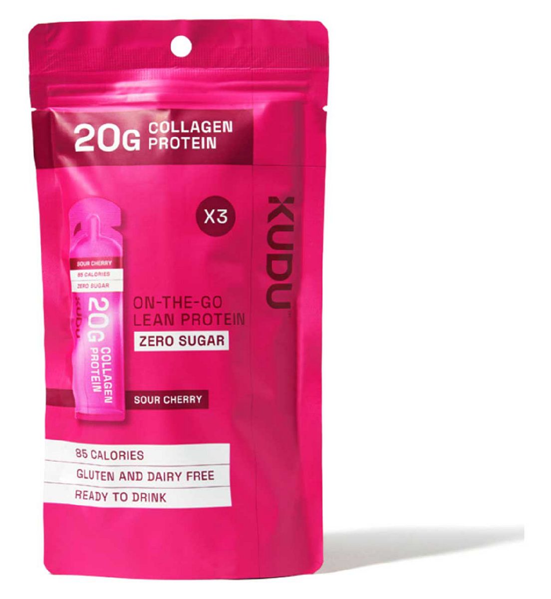 Kudu Collagen Protein Sachet Sour Cherry Flavour 63G 3S