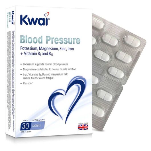 Kwai Blood Pressure Potassium, Magnesium 400Mg + Vitamin B6 And B12 30 Tablets