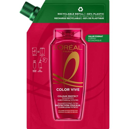 L'Oreal Paris Elvive Colour Protect Shampoo Refill Pouch 500ml