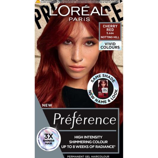 L'Oreal Paris Preference Vivids Permanent Hair Dye, Intense Luminous Colour, Cherry Red 5.66