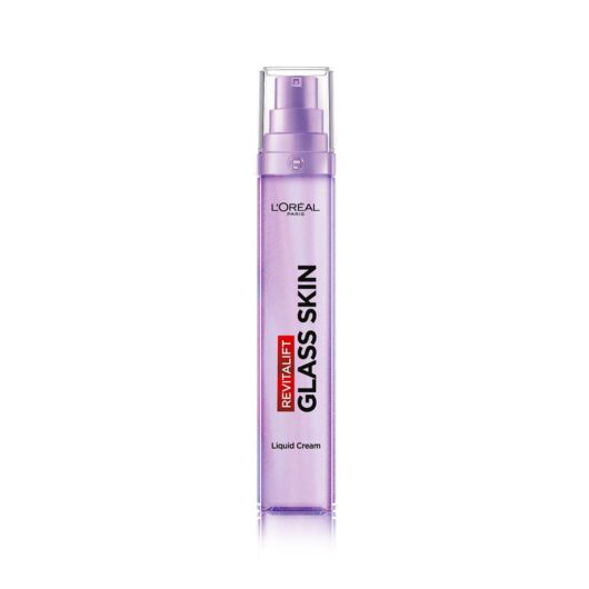 L'Oreal Paris Revitalift Filler Glass Skin Liquid Cream, Hybrid Serum-Moisturiser, 100H Hydration, 50ml