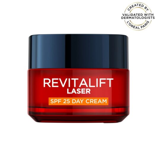 L'Oreal Paris Revitalift Laser Triple Action Anti-Ageing Spf 25, Radiant Skin, Pro-Retinol, Hyaluronic Acid & Vitamin C, 50ml