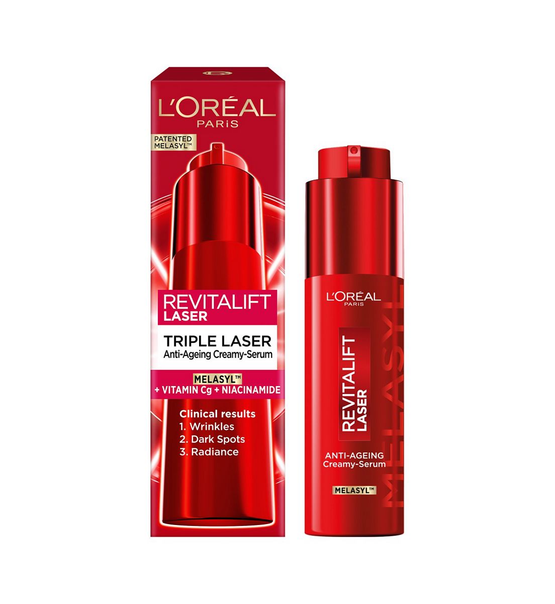 L'Oreal Paris Revitalift Triple Laser Anti Ageing Creamy Serum Melasyl Vit C Niacinamide 50ml
