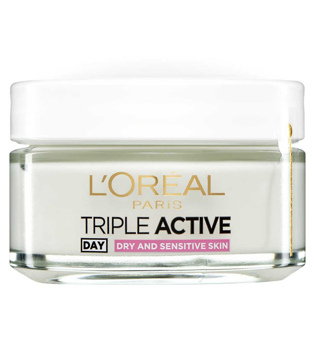 L'Oreal Paris Triple Active Day 24H Hydrating Moisturiser - For Sensitive & Dry Skin, 50ml