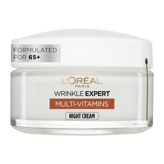 L'Oreal Paris Wrinkle Expert Night Cream, Specifically Formulated For Women 65+, 50ml