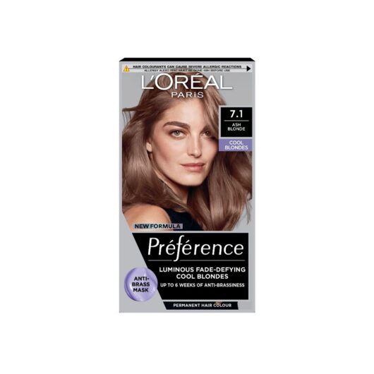 L'Oreal Preference 7.1 Ash Blonde Long-Lasting Luminous Permanent Hair Colour For Radiant Results