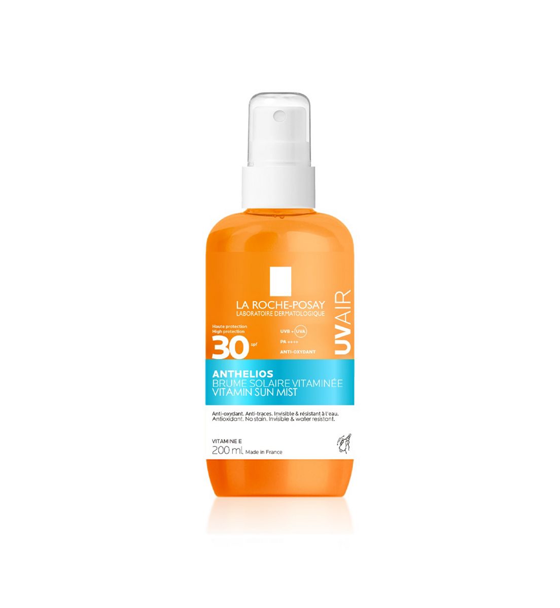 La Roche Posay Anthelios Uvair Vitamin Sun Mist Spf30 High Uv Protection With E & Hyaluronic Acid200 ml, 200ml