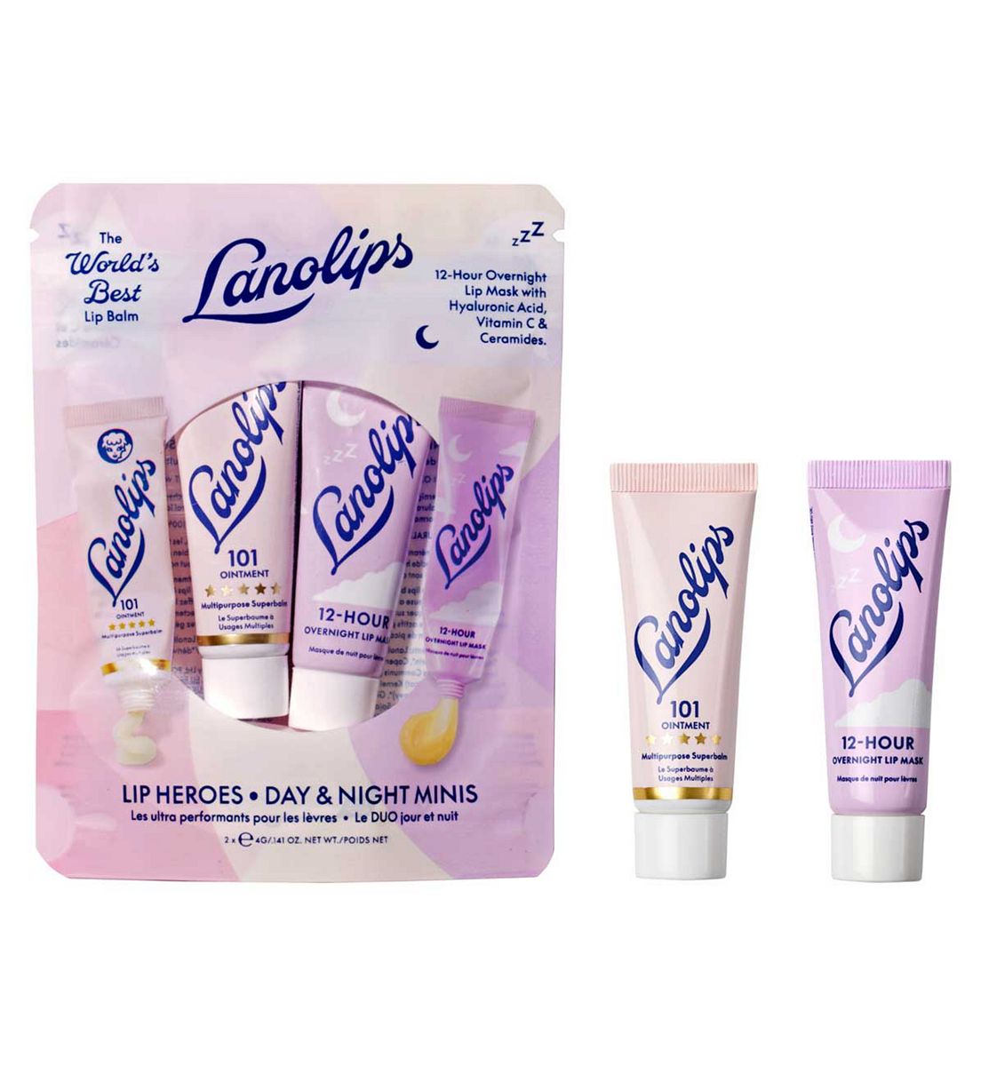 Lanolips Lip Heroes Day And Night Minis 4G Set